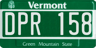 VT license plate DPR158
