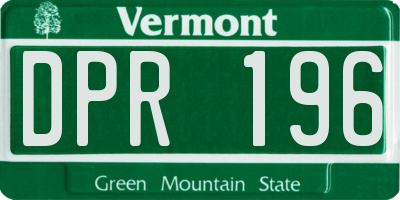 VT license plate DPR196