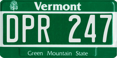 VT license plate DPR247