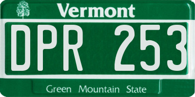 VT license plate DPR253