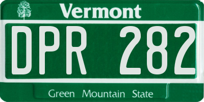VT license plate DPR282