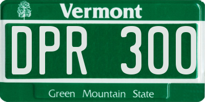 VT license plate DPR300