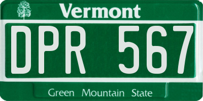 VT license plate DPR567