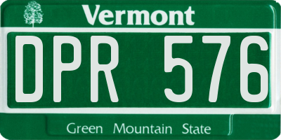 VT license plate DPR576