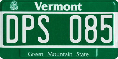 VT license plate DPS085