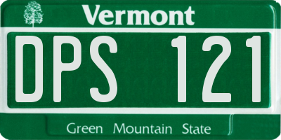 VT license plate DPS121