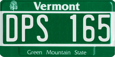 VT license plate DPS165