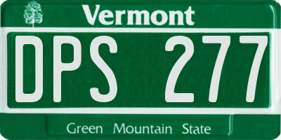 VT license plate DPS277