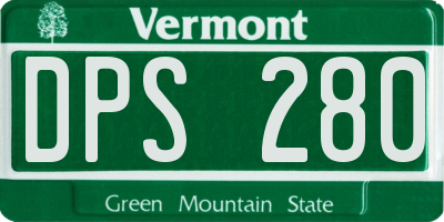 VT license plate DPS280