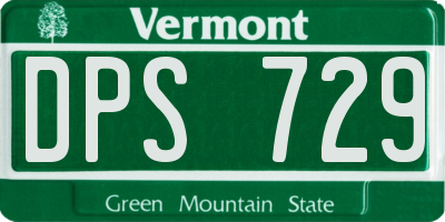 VT license plate DPS729