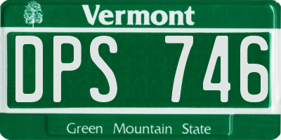 VT license plate DPS746