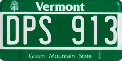 VT license plate DPS913