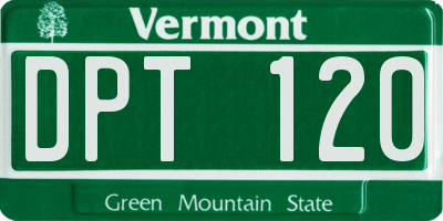 VT license plate DPT120