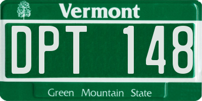 VT license plate DPT148