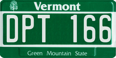 VT license plate DPT166