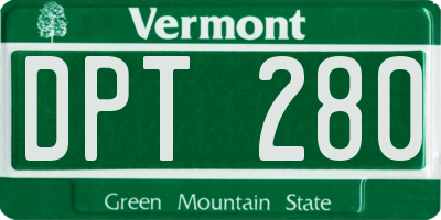 VT license plate DPT280