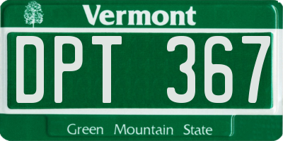 VT license plate DPT367