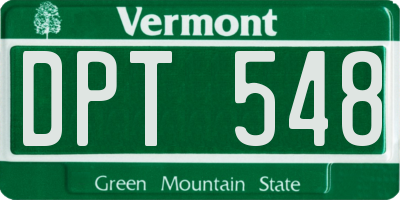 VT license plate DPT548