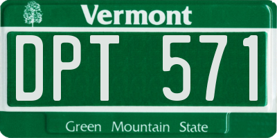 VT license plate DPT571