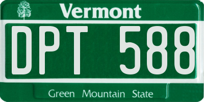 VT license plate DPT588