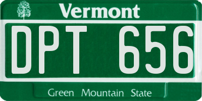 VT license plate DPT656