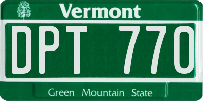 VT license plate DPT770