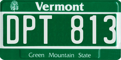 VT license plate DPT813