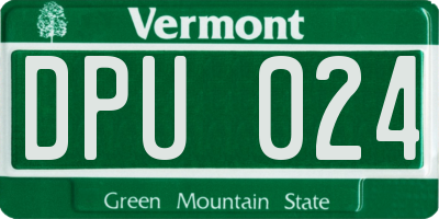 VT license plate DPU024
