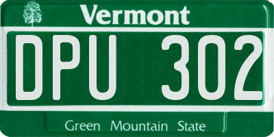 VT license plate DPU302