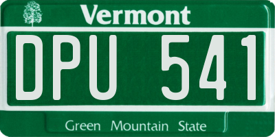 VT license plate DPU541