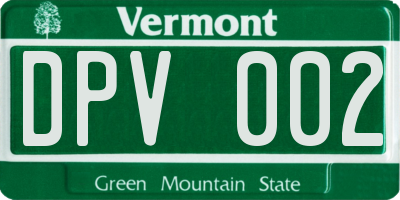 VT license plate DPV002