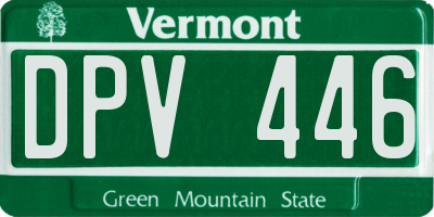 VT license plate DPV446