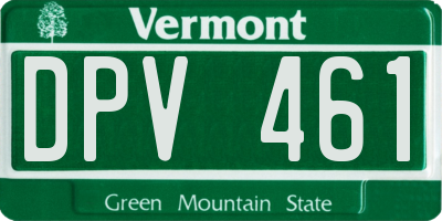 VT license plate DPV461