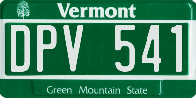VT license plate DPV541