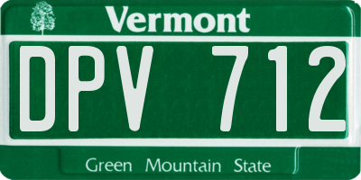 VT license plate DPV712