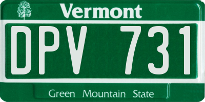 VT license plate DPV731