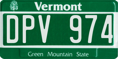 VT license plate DPV974