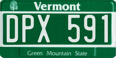 VT license plate DPX591