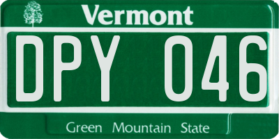 VT license plate DPY046