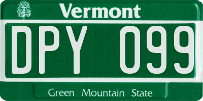 VT license plate DPY099