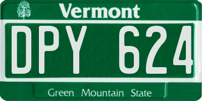 VT license plate DPY624