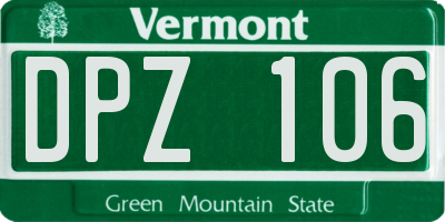 VT license plate DPZ106