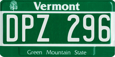 VT license plate DPZ296