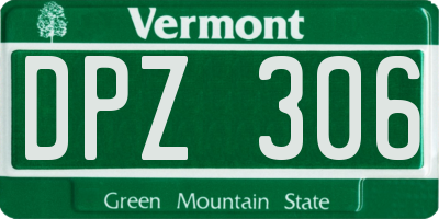 VT license plate DPZ306
