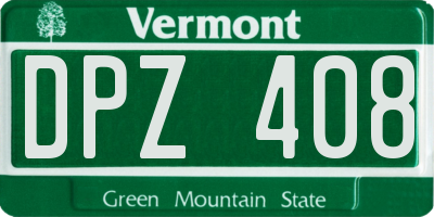 VT license plate DPZ408