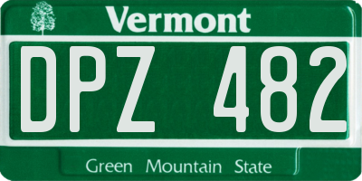 VT license plate DPZ482
