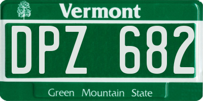 VT license plate DPZ682