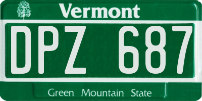 VT license plate DPZ687