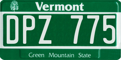 VT license plate DPZ775