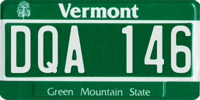 VT license plate DQA146